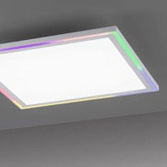 PAUL NEUHAUS LEUCHTEN DIREKT is JUST LIGHT LED stropní svítidlo 40x40, bílá, ploché Rainbow RGB, dálkový ovladač RGB plus 2700-6000K