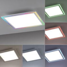 PAUL NEUHAUS LEUCHTEN DIREKT is JUST LIGHT LED stropní svítidlo 40x40, bílá, ploché Rainbow RGB, dálkový ovladač RGB plus 2700-6000K