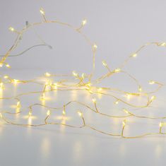 ACA ACA Lighting 300 LED dekorační řetěz, WW, zlatý měďený kabel, 220-240V plus 8 funkcí, IP44, 3m plus 3m, 6W X063001377