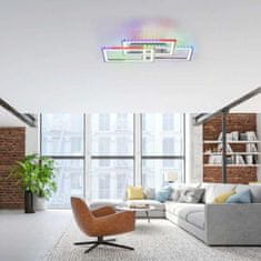 PAUL NEUHAUS LEUCHTEN DIREKT is JUST LIGHT LED stropní svítidlo otočné, stříbrná barva, RGB Rainbow, stmívatelné RGB plus 2700-5000K