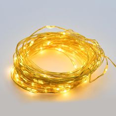 ACA ACA Lighting 20 LED měďený kabel dekorační řetěz s časovačem 6 On/18 Off WW zlatý měďený kabel na baterie 2XAA IP44 2m plus 10cm X0120135