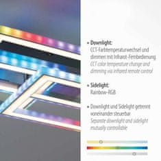 PAUL NEUHAUS LEUCHTEN DIREKT is JUST LIGHT LED stropní svítidlo otočné, stříbrná barva, RGB Rainbow, stmívatelné RGB plus 2700-5000K