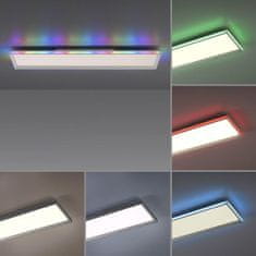 PAUL NEUHAUS LEUCHTEN DIREKT is JUST LIGHT LED stropní svítidlo bílé 100x25cm, hranaté, stmívatelné, paměťová funkce, LED panel RGB plus 2700-5000K