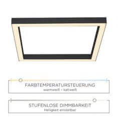 PAUL NEUHAUS PAUL NEUHAUS PURE LINES LED stropní svítidlo antracit 55x55cm CCT stmívatelné 2700-5000K