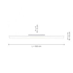 PAUL NEUHAUS PAUL NEUHAUS LED panel svítidlo, bílé, hranaté, CCT nastavení teploty barvy, stmívatelné 2700-5000K