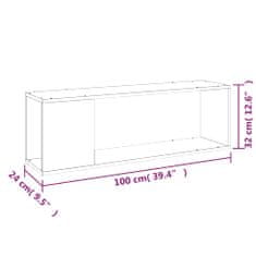 Vidaxl TV stolek bílý 100 x 24 x 32 cm kompozitní dřevo