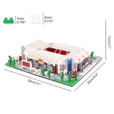 HABARRI Fotbalový stadion - stavebnice - OLD TRAFFORD Manchester United FC 3D , 3800 prvků