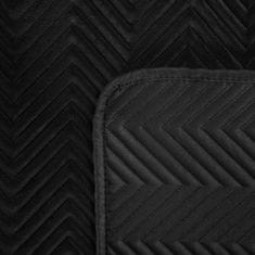 Eurofirany Dekorativní přehoz na postel SOFIA 70x160 černý