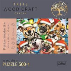 Trefl Wood Craft Origin puzzle Vánoční psi 501 dílků