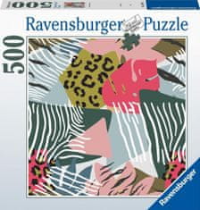 Ravensburger Čtvercové puzzle Zvířecí vzory 500 dílků