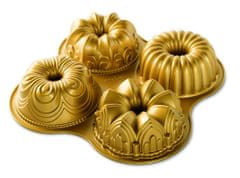 Nordic Ware Forma na čtyři menší bábovky PREMIUM zlatá