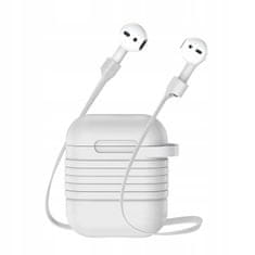 BASEUS Pouzdro / kryt + pásek na sluchátka pro Apple AirPods - šedá - Baseus