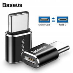 BASEUS Adapter OTG, Adaptér MicroUSB na USB TYPE-C 2.4A - Baseus