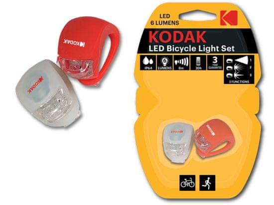 Kodak Svítilny na kola / skútry Přední + Zadní IP64 KODAK LED 2 ks