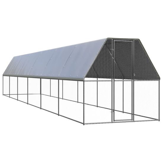 shumee vidaXL Klec pro kuřata 2 x 12 x 2 m pozinkovaná ocel