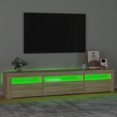 Vidaxl TV skříňka s LED osvětlením dub sonoma 195 x 35 x 40 cm