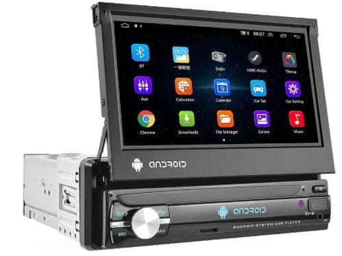 Podofo 1DIN autorádio s Android 10 GPS navigace USB BT