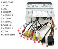 Podofo 1DIN autorádio s Android 10 GPS navigace USB BT