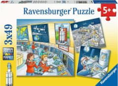 Ravensburger  Puzzle Ve vesmíru 3x49 dílků