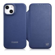 shumee Kožené pouzdro pro iPhone 14 s magnetickou klapkou MagSafe CE Premium Leather navy blue