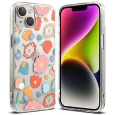 shumee Armored Case Cover s gelovým rámem iPhone 14 Plus Fusion Design květinově průhledný