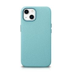 shumee Magnetické kožené pouzdro na iPhone 14 Plus s koženým pouzdrem MagSafe Litchi Premium Leather Case zelené