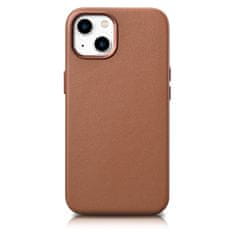 shumee Kryt pouzdra z přírodní kůže pro iPhone 14 Plus MagSafe Case Leather brown