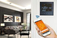 Aluzan Class E-16 WiFi, programovatelný pokojový termostat pro spínání elektrického vytápění do 16A, ovladatelný na dálku pomocí aplikace pro Android nebo iOS