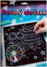 SMT Creatoys Perlový obrázek 200ks barevných perel 20,3x25,4cm asst 3 druhy na kartě