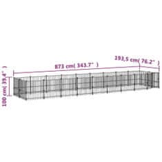 Petromila Venkovní psí kotec ocel 16,89 m²