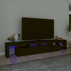 Vidaxl TV skříňka s LED osvětlením černá 230x36,5x40 cm