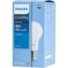 Philips LED žárovka E27 A60 5W = 40W 470lm 6500K Studená bílá