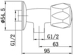 BALLETTO Ventil, 1/2", keramický ventil, chrom