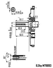 MAR-POL Motor 7HP/20mm k čerpadlu nebo centrále MAR-POL