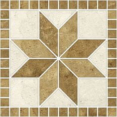 Crearreda Samolepicí dekorace Crearreda Tile Cover Beige Flowers 31225 Kachlík, béžové hvězdicové květy