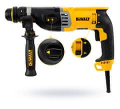 DeWalt příklepová vrtačka D25144K + vrtáky + dláta 34 ks