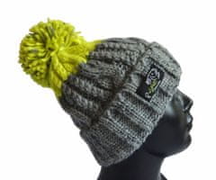 R-SPEKT Kulich MAXI PomPom beanie šedý citron