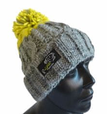 R-SPEKT Kulich MAXI PomPom beanie šedý citron