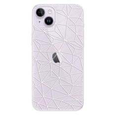 iSaprio Silikonové pouzdro - Abstract Triangles 03 - white pro iPhone 14 Plus