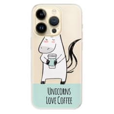 iSaprio Silikonové pouzdro - Unicorns Love Coffee pro iPhone 14 Pro