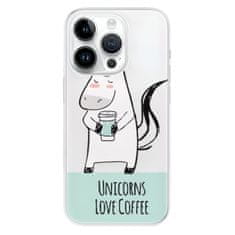 iSaprio Silikonové pouzdro - Unicorns Love Coffee pro iPhone 14 Pro