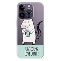 iSaprio Silikonové pouzdro - Unicorns Love Coffee pro iPhone 14 Pro