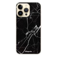 iSaprio Silikonové pouzdro - Black Marble 18 pro iPhone 14 Pro Max