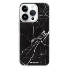 iSaprio Silikonové pouzdro - Black Marble 18 pro iPhone 14 Pro