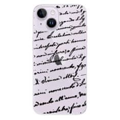 iSaprio Silikonové pouzdro - Handwriting 01 - black pro iPhone 14