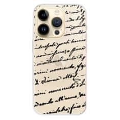 iSaprio Silikonové pouzdro - Handwriting 01 - black pro iPhone 14 Pro