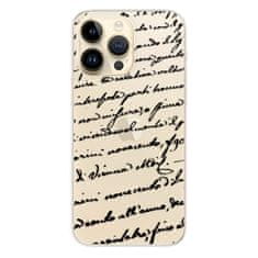 iSaprio Silikonové pouzdro - Handwriting 01 - black pro iPhone 14 Pro Max