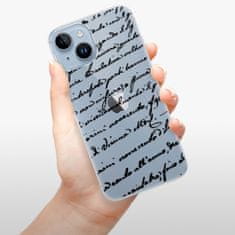iSaprio Silikonové pouzdro - Handwriting 01 - black pro iPhone 14