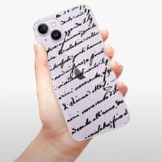 iSaprio Silikonové pouzdro - Handwriting 01 - black pro iPhone 14 Plus