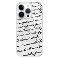 iSaprio Silikonové pouzdro - Handwriting 01 - black pro iPhone 14 Pro